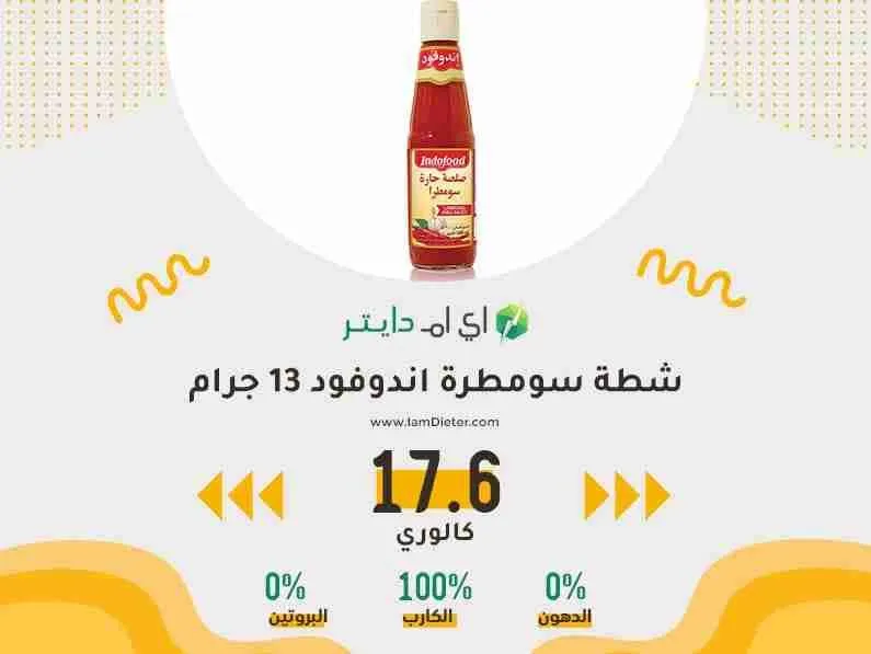 السعرات الحرارية في شطة سومطرة