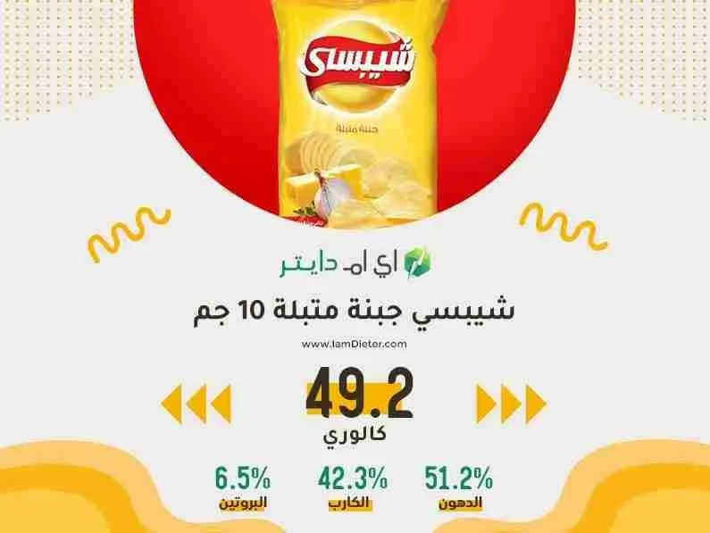 السعرات الحرارية في شيبسي جبنة متبلة