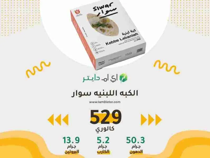السعرات الحرارية في الكبه اللبنية من سوار