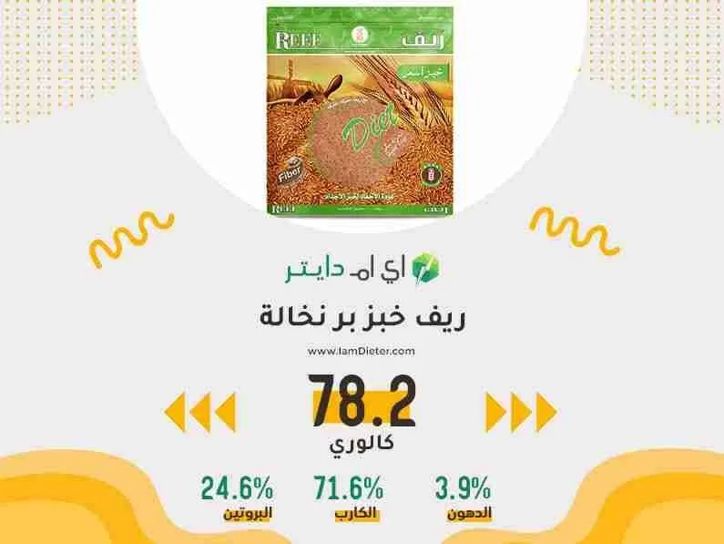 السعرات الحرارية في ريف خبز بر نخالة