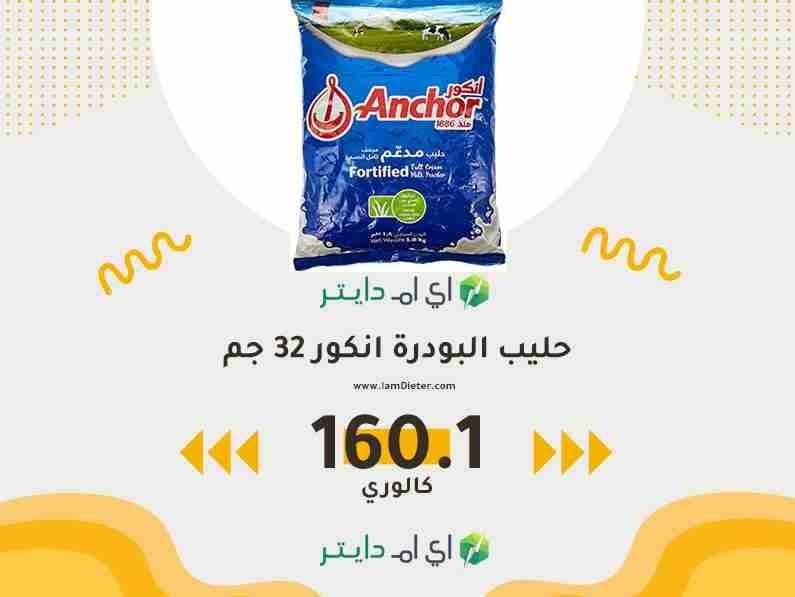 السعرات الحرارية في حليب البودرة انكور