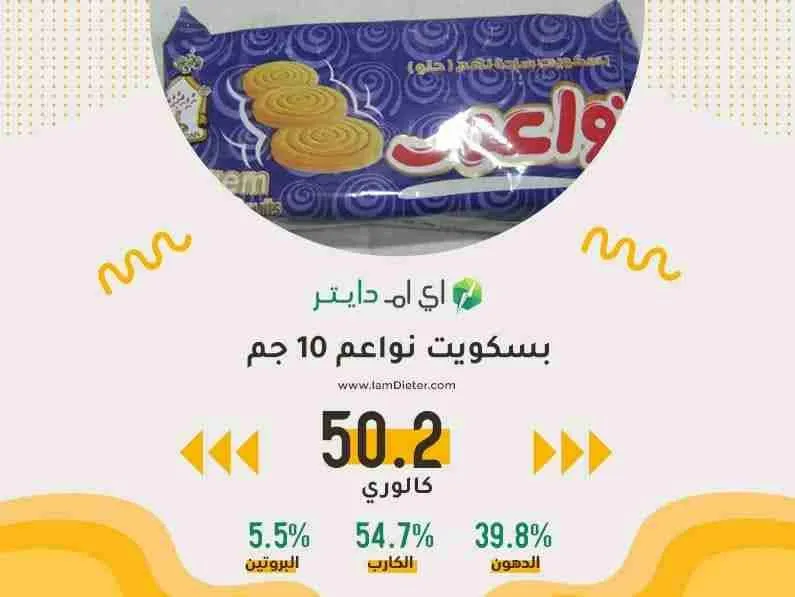 السعرات الحرارية في بسكويت نواعم