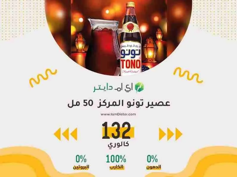 السعرات الحرارية في تونو عصير التوت المنعش