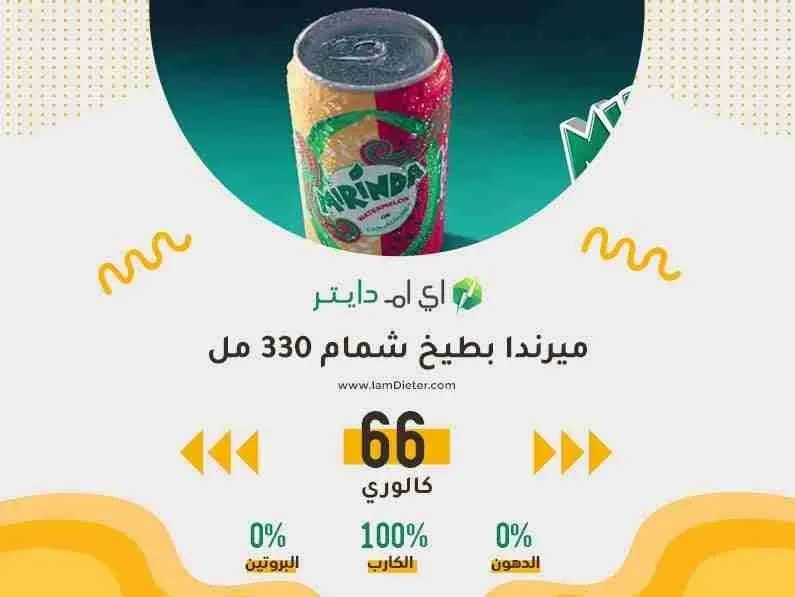السعرات الحرارية في ميرندا بطيخ شمام