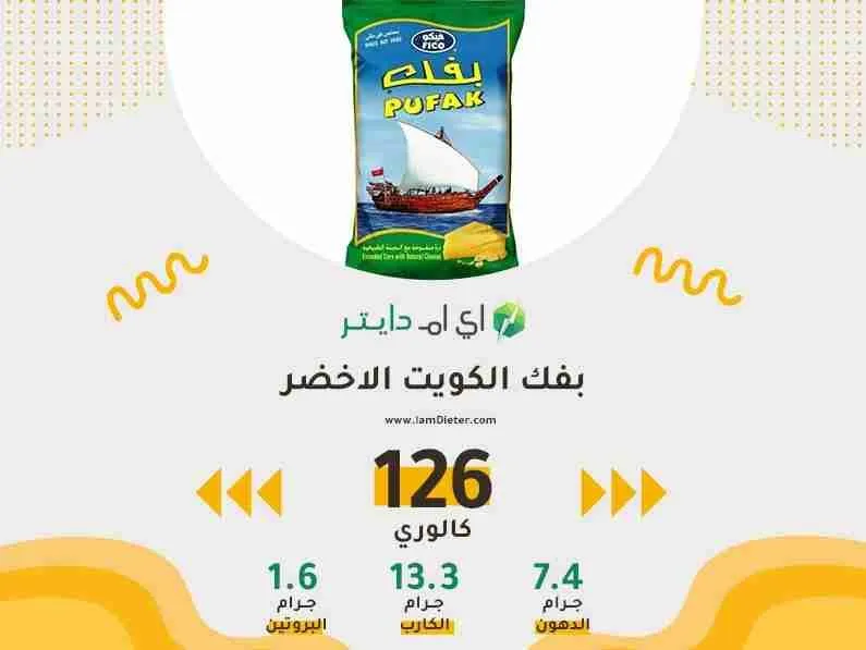 السعرات الحرارية في بفك الكويت الاخضر