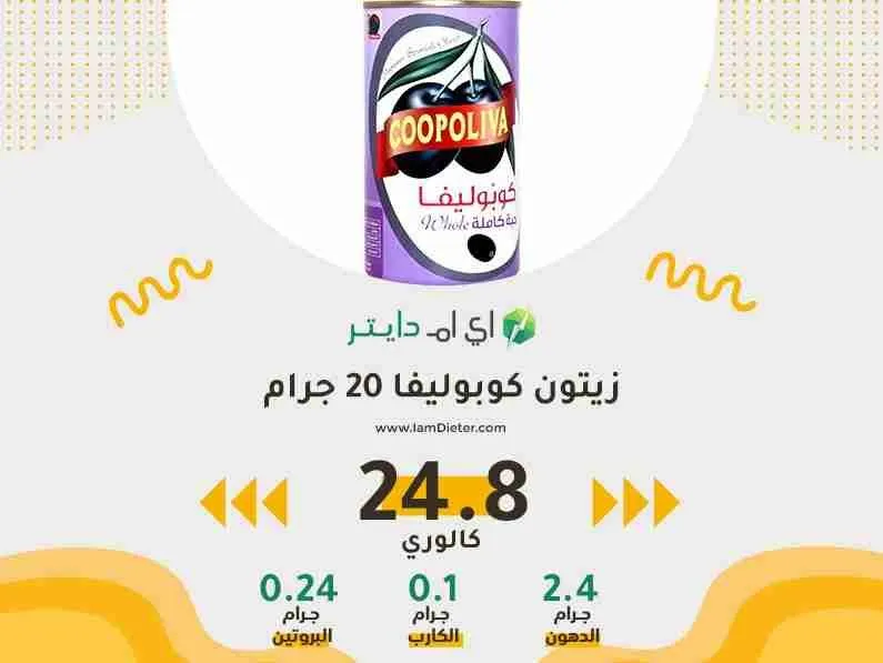 السعرات الحرارية في زيتون كوبوليفا