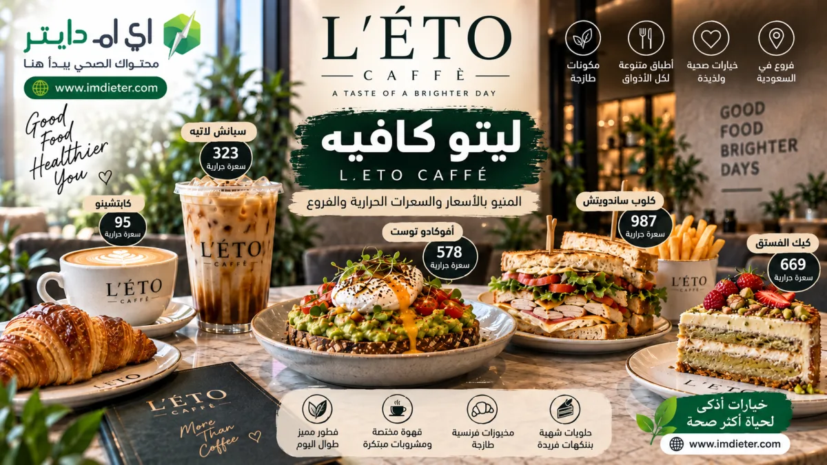 ليتو L’ETO السعودية: المنيو بالأسعار والسعرات الحرارية والفروع