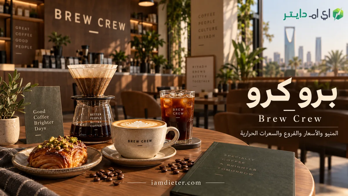 برو كرو Brew Crew: المنيو والأسعار والفروع والسعرات الحرارية
