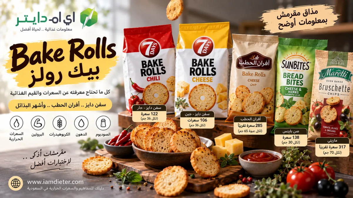 السعرات الحرارية في البيك رولز Bake Rolls: سفن دايز وأفران الحطب وأشهر البدائل