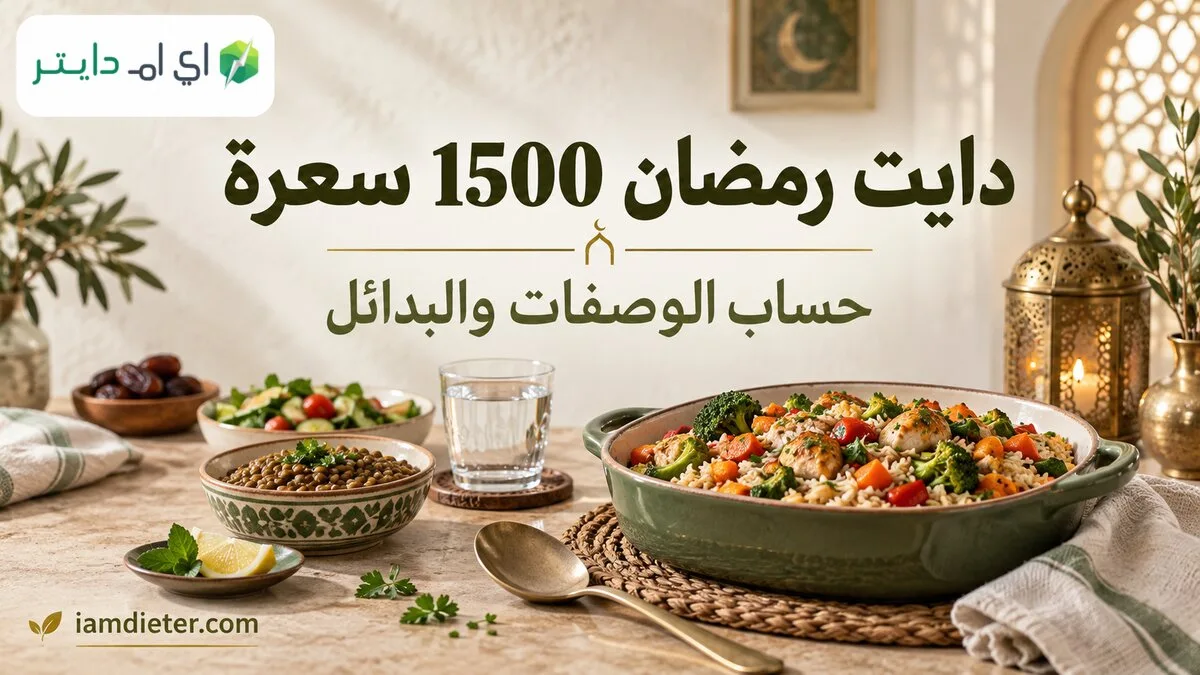دايت رمضان 1500 سعرة: حساب الوجبات المنزلية والبدائل