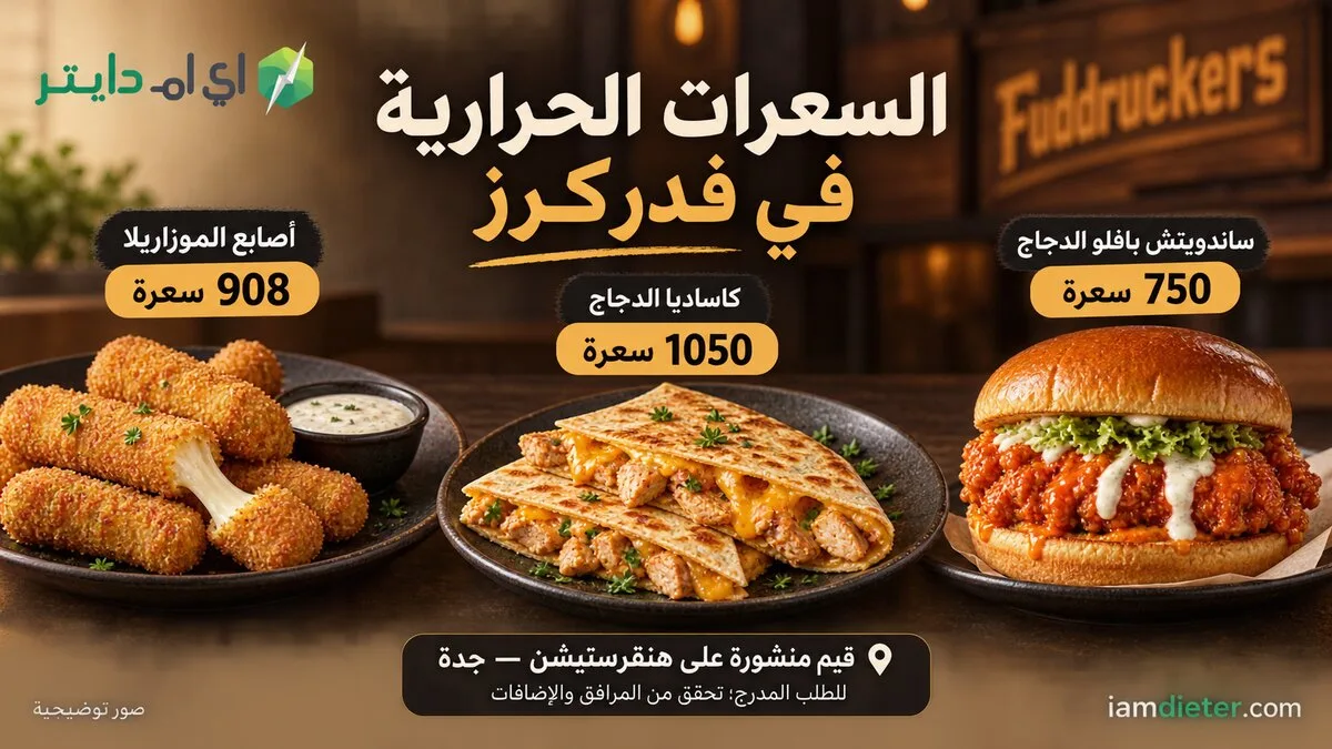 السعرات الحرارية في فدركرز السعودية: البرجر والحصص والإضافات