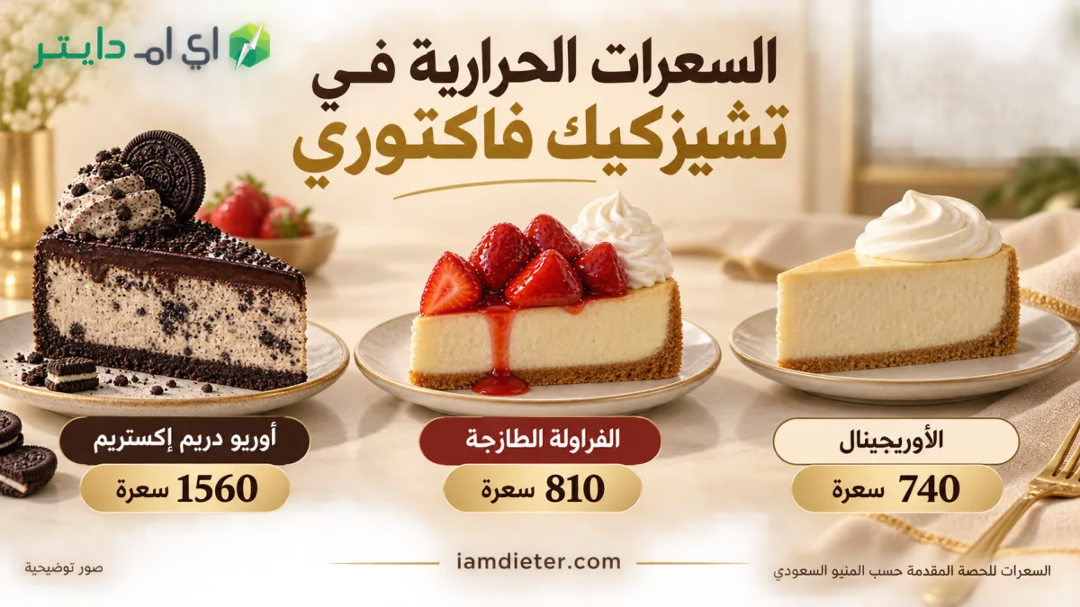 السعرات الحرارية في ذا تشيزكيك فاكتوري
