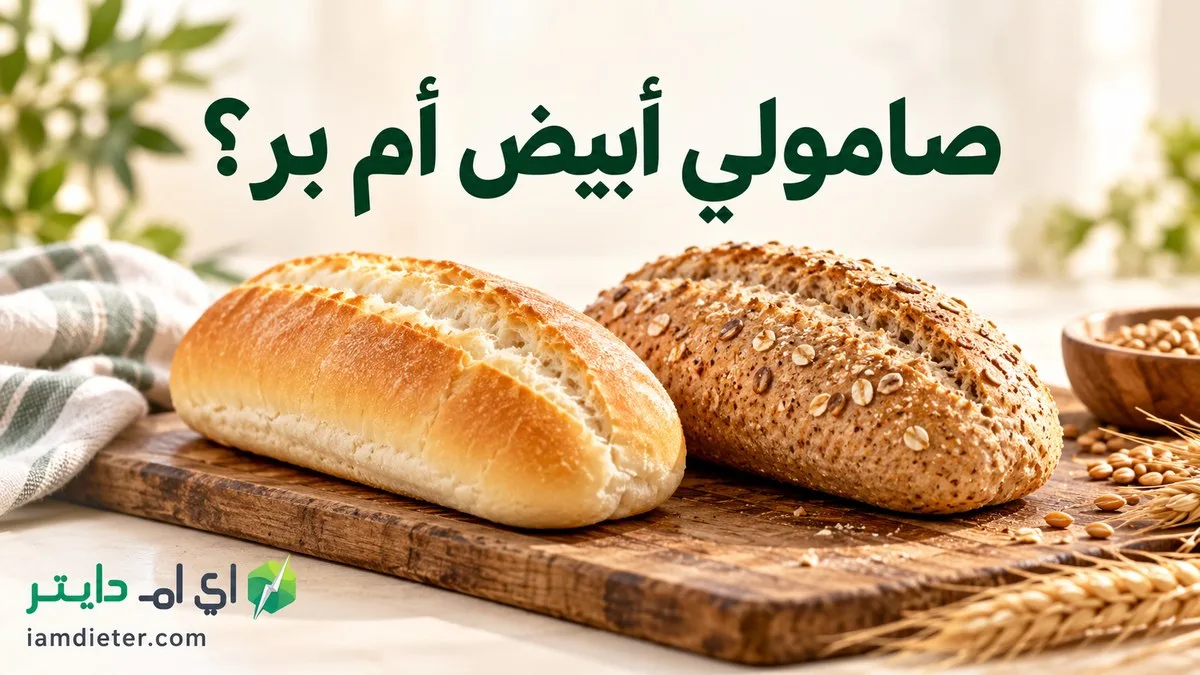 صامولي أبيض أم بر؟ مقارنة السعرات والألياف على وزن متساوٍ