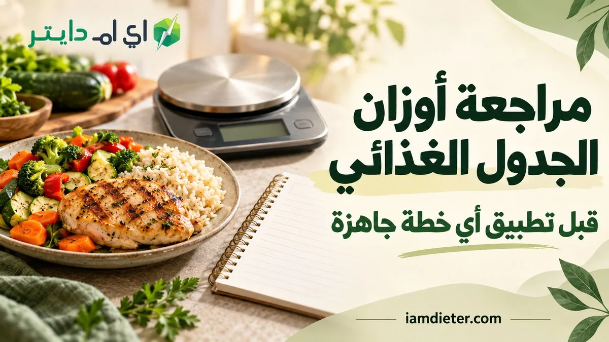 قبل تطبيق جدول غذائي جاهز: كيف تتحقق من أوزان الوجبات؟