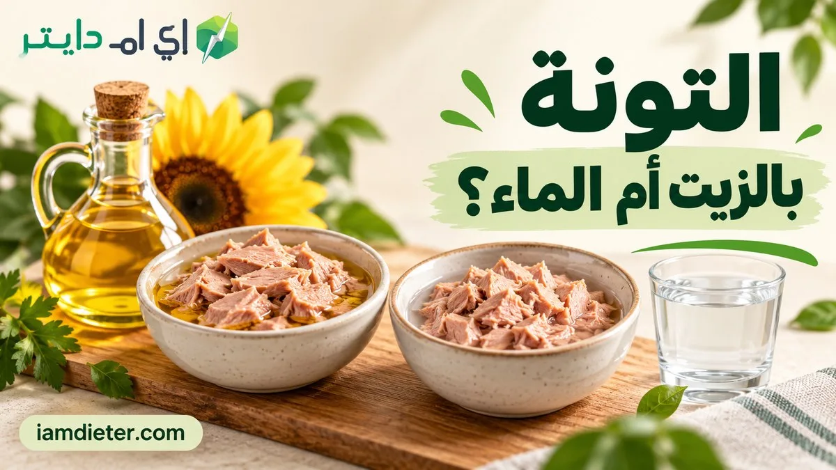 التونة بالزيت أم الماء؟ مقارنة السعرات والبروتين والوزن
