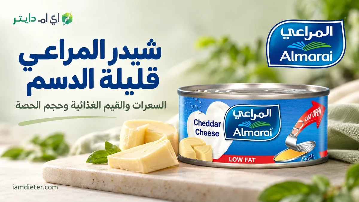 السعرات الحرارية في جبنة شيدر المراعي قليلة الدسم
