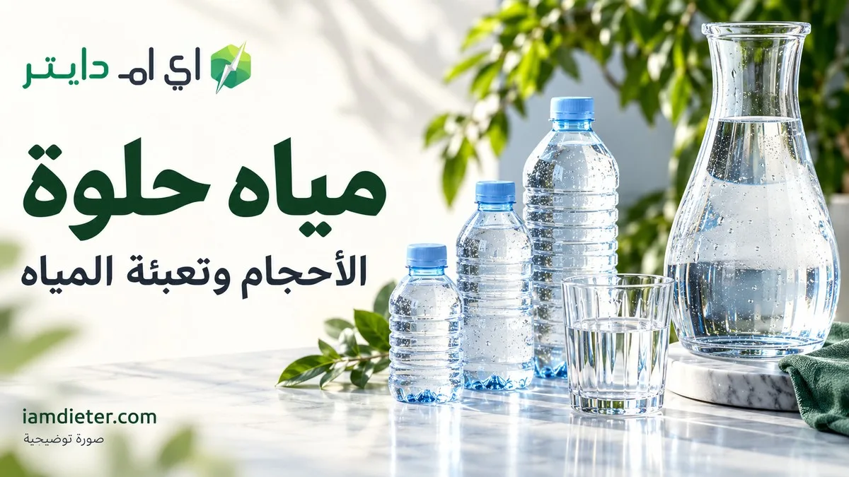 مياه حلوة: الأحجام والتعبئة وبيانات مياه الشرب