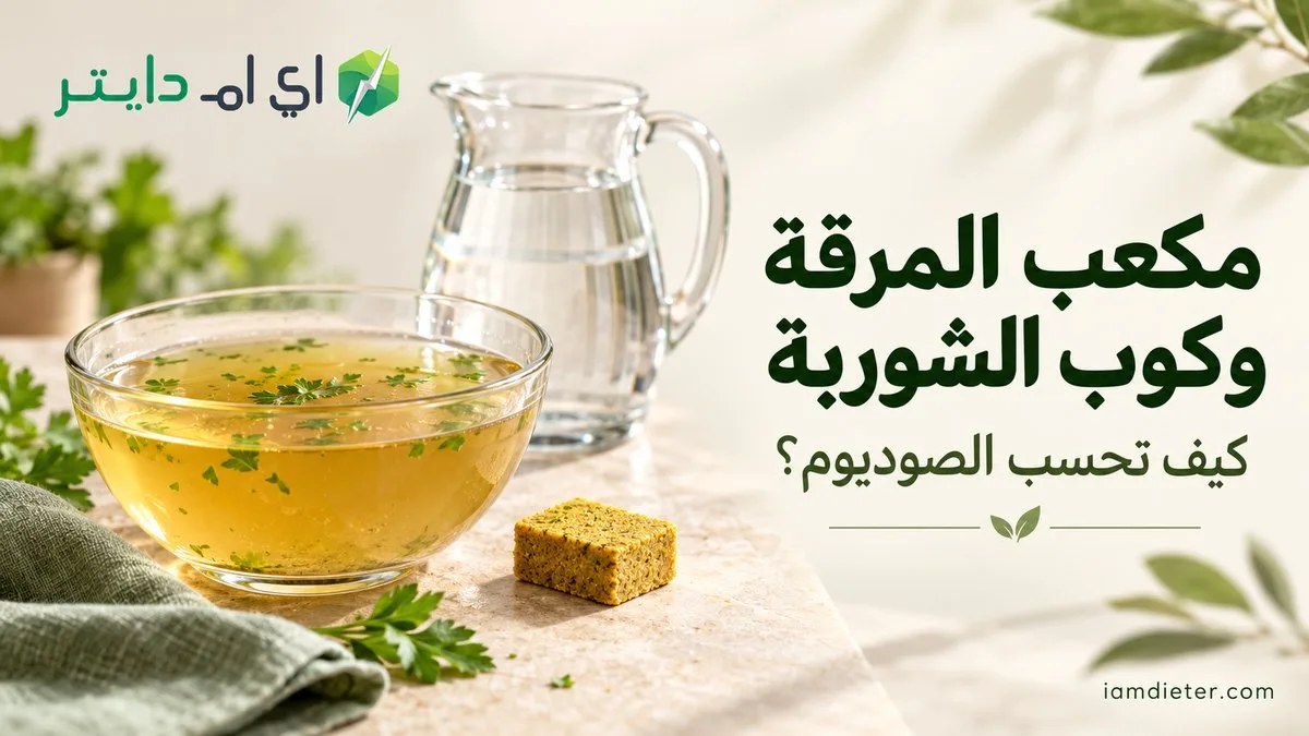 مكعب مرقة أم كوب شوربة: كيف تحسب الصوديوم بعد التخفيف؟