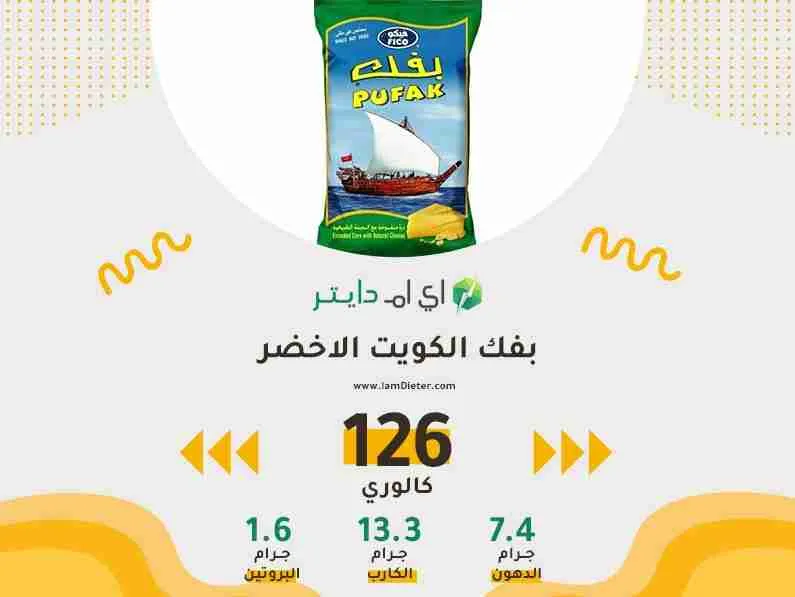 السعرات الحرارية في بفك الكويت الاخضر ابو سفينة