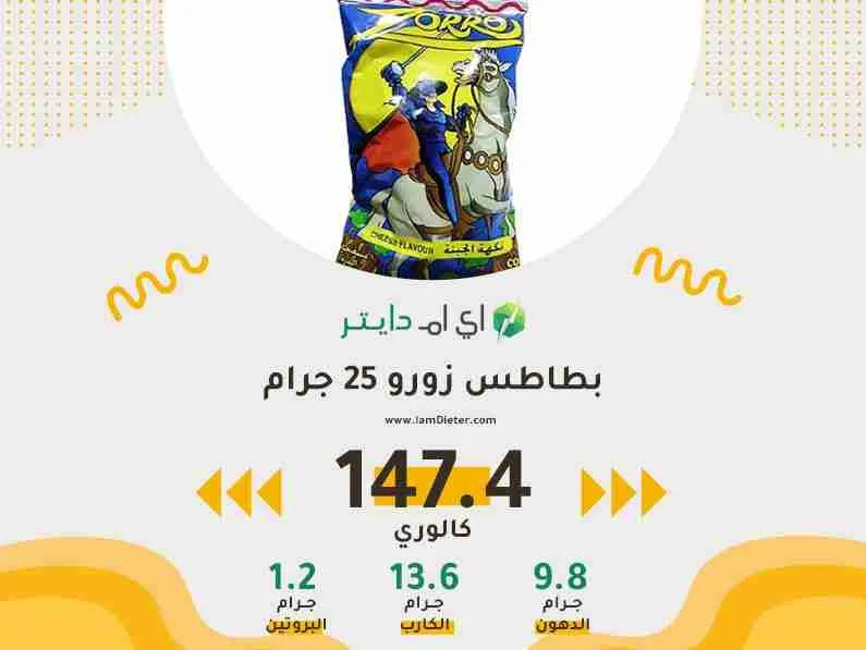 بطاطس زورو كم سعرة حرارية