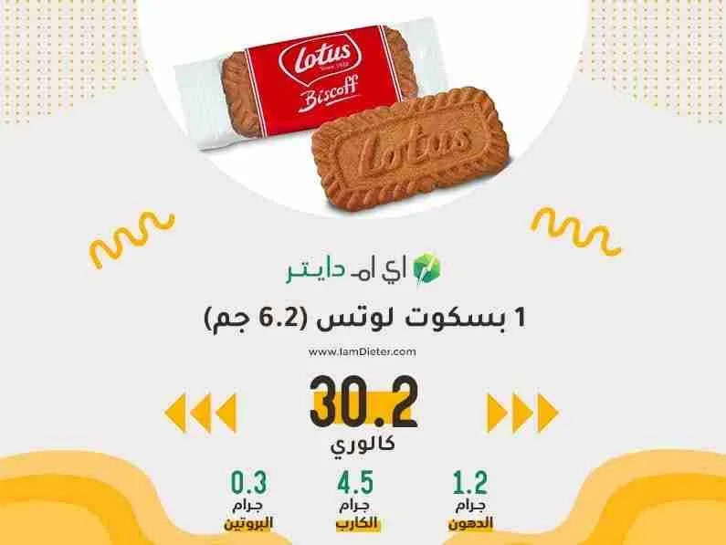 السعرات الحرارية في بسكوت لوتس