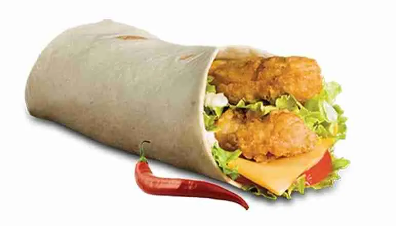 ماك راب الدجاج الحارة