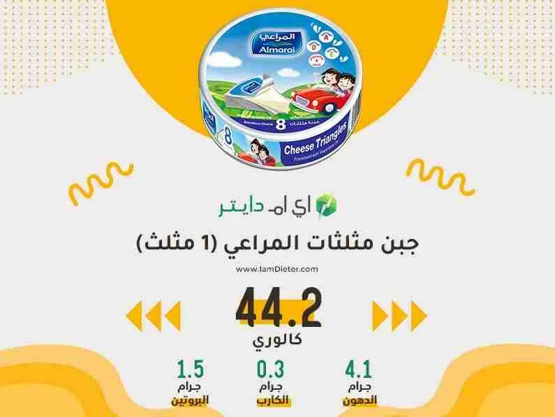 السعرات الحرارية في جبن مثلثات المراعي